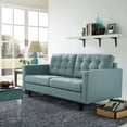 thumbnail image 1 of Modway Empress Modern Upholstered Fabric Loveseat in Laguna Blue, 1 of 5