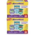 thumbnail image 1 of Glad GladWare MatchWare Food Storage Containers with Lids, Reusable Plastic Containers Variety Pack for Lunch, Meal Prep, and Lef, 1 of 9