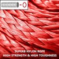 thumbnail image 3 of mmirethe Soft Shackle with Protective Cover Strong Carabiner Ring Pull 38000lbs Hitch Portable Towing Ropes for Red, 3 of 6