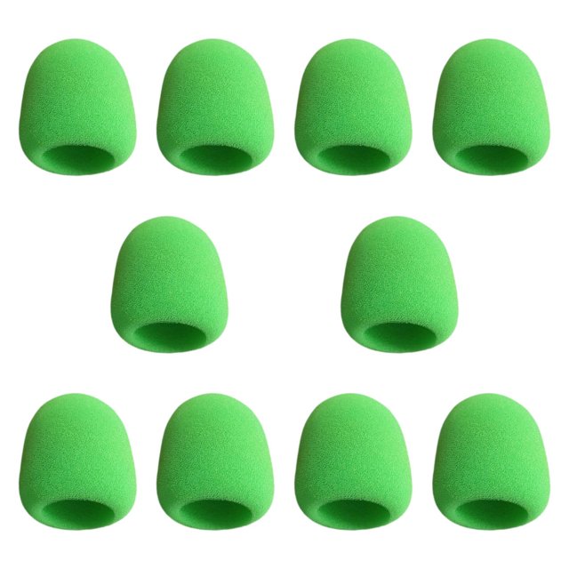 funtasica 10 Pcs Housse de Microphone Portable Robuste pour Discours Salles de Conférence Fêtes Vert