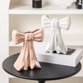 thumbnail image 3 of Bow Ceramic Vase Contemporary Decorative Table Ornament Sculpture for Home Desk Shelf Living Room, 3 of 3