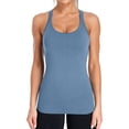 thumbnail image 1 of Women's Ribbed Workout Tank Tops with Built in Bra Racerback Athletic Top, 1 of 6
