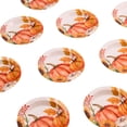 thumbnail image 3 of Way to Celebrate 12 Count Round Pumpkin Pattern Plate, 3 of 4
