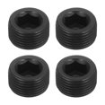 thumbnail image 1 of 4Pcs Socket Pipe Plugs, M20-1.5x12mm Carbon Steel Hex Thread Pipe Caps, Black, 1 of 6