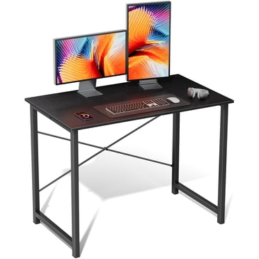 edx Bureau d'Ordinateur et d'Écriture de 40 Pouces, Petite Table de Travail Robuste pour Adulte, Noir