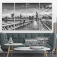 thumbnail image 1 of Beautiful Black and White London View - Cityscape Canvas Print, 1 of 3