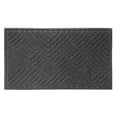thumbnail image 1 of Contours "Delwood" 18-inch x 30-inch Rectangular Needlepunch Charcoal Doormat, 1 of 5