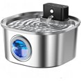 thumbnail image 1 of Stainless Steel Cat Water FountainWireless Pet Water Fountain Battery Operated oz/.L Automatic Water Dispenser for Dogs with Quiet Pump Easy Clean for Cats Dogs Multiple Pets, 1 of 8