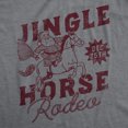 thumbnail image 2 of T-shirts Amusants pour Hommes Grelot Cheval Rodéo Sarcastique Noël Père Noël Graphique Nouveauté pour Hommes (Gris Chiné Foncé - Grelot Cheval Rodéo) - 4TG, 2 of 3