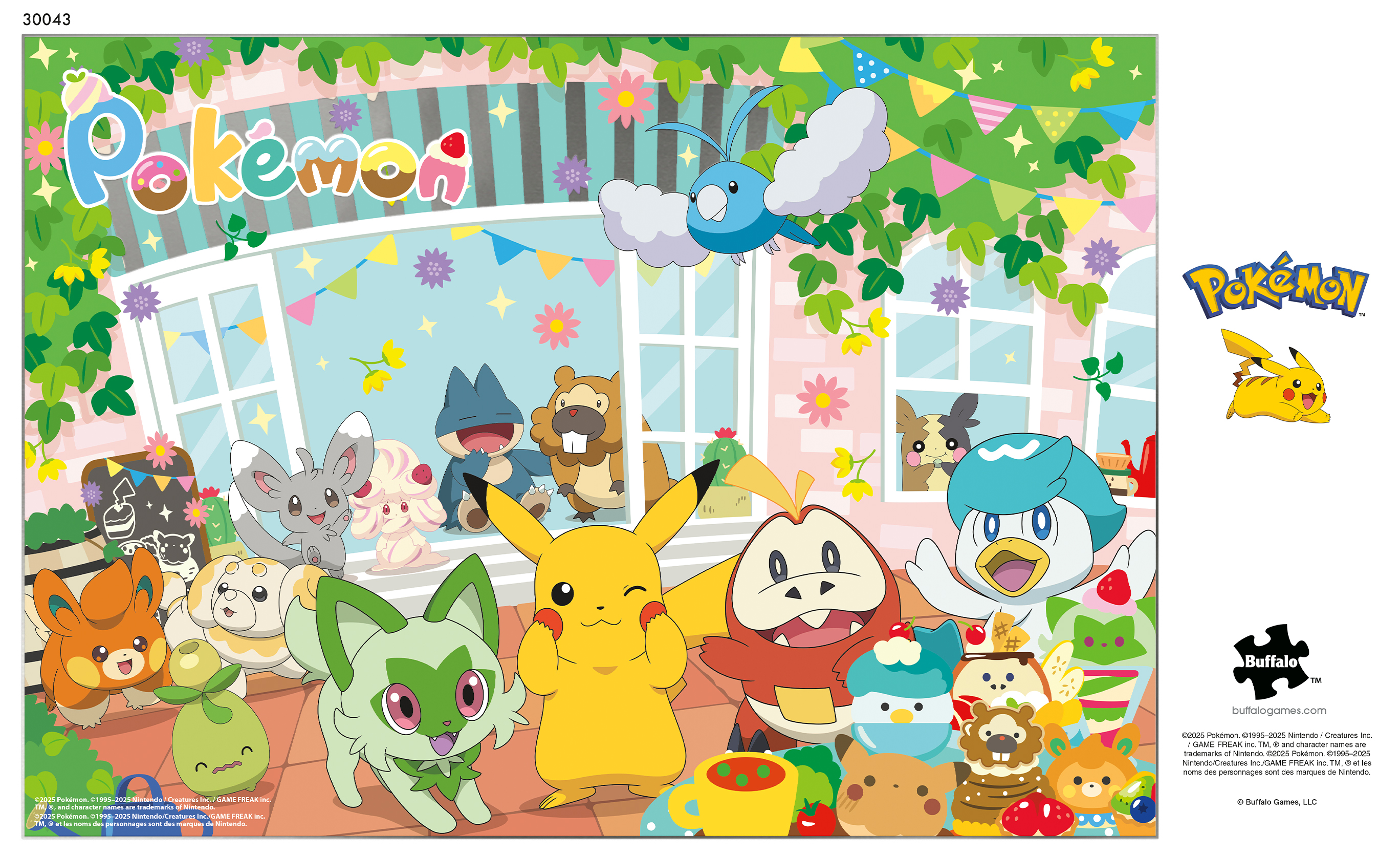 Puzzle à emboîtement de 500 pièces Pokemon Happy Cafe de Buffalo Games pour adulte à partir de 14 ans
