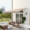 thumbnail image 2 of Outsunny 13' x 8' Manual Retractable Patio Awning Sun Shade, 2 of 10