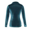 thumbnail image 3 of Plebaso Women's Velvet Long Sleeve Button down Shirts Fall Winter Tops Womens Dressy Blouses with Pockets, 3 of 4