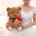 thumbnail image 3 of Rose Teddy Bear Plush Toy With Realistic Red Rose Keepsake Gift In Box, 3 of 6