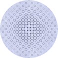 thumbnail image 1 of Ahgly Company Tapis de Zone Rond d'Intérieur Lavable à la Machine, Style Transitionnel, Bleu Denim, 3 Pieds Rond, 1 of 7