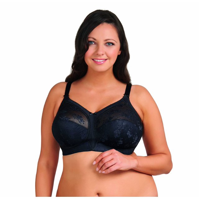 Goddess Alice Women`s Plus-Size Soft Cup Bra, 42H, BLACK