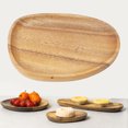 thumbnail image 4 of Modern and Personalized Walnut Wood Dinner Plate, Easy Cleaning & Lightweight for Desserts, Snacks, Fruits,Unique Japanese Style, Suitable for Tea, Reusable and, 4 of 7
