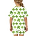 thumbnail image 4 of Ensemble de Chemisiers à Manches Longues à Col en V Imprimés pour la Saint-Patrick pour Femmes avec Poche, 4 of 8