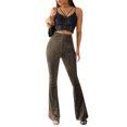 thumbnail image 1 of Wangsaura Women's Bootcut Yoga Pants Tummy Control Bootleg Velvet Sweatpants, 1 of 6