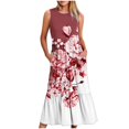 thumbnail image 2 of SDNall Womens Round Neck Sleeveless Printed Dress, 2 of 9