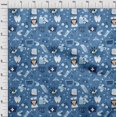 thumbnail image 4 of oneOone Cotton Poplin Medium Blue Fabric Tool Craft Projects Decor Fabric Printed By The Yard 56 Inch Wide, 4 of 4