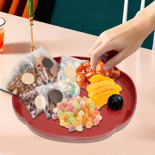 Plastic Candy Snack Fruit Plate Tray for Countertop Storage and Home Decor Display