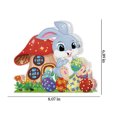 thumbnail image 3 of EGNMCR Easter DIY 5D Diamond Art Painting Kits, Easter Rabbit Eggs Tabletop Decoration With LED String Light, Cute Diamond Paintings Ornament For Easter Day, Gift, 3 of 6