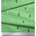 thumbnail image 1 of Soimoi Green Modal Satin Fabric Butidar Jamdani Print Fabric by the Yard 42 Inch Wide, 1 of 2