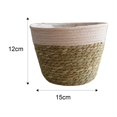 thumbnail image 1 of Straw Flowerpots Flower Baskets Stylish & Versatile Storage Basket For Living Room Porch Balcony, 1 of 2