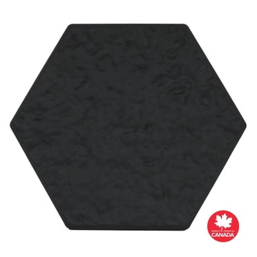 13in x 15in STOMP Hex Recycled Materials Stepping Stone in Black, 10-pack