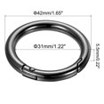 thumbnail image 2 of Unique Bargains Black Round Zinc Alloy Spring Gate O Ring Snap Clip Buckle (10 Pack), 2 of 5