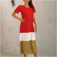 thumbnail image 5 of Birdeem Robe d'Été pour Femme à Empiècements Imprimés, Robe Aguichant à Col en V, Robe de Plage, Robe Soleil, Robe Ample, 5 of 5