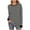 Grey, variant on Aocisk Women's Fashion Casual Autumn and Winter Round Neck Striped Long Sleeve Top Blouse Loose Fit Color Block for Daily Wear Sky Blue XL