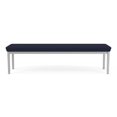 thumbnail image 4 of Lenox Steel Reception Waiting Room 3-Seat Bench / Silver Steel / Navy Blue, 4 of 5