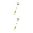 thumbnail image 1 of Transemion 1/2/3/5 Cartoon Adorable Restaurant Hotel Tableware Portable Washable Stainless Steel Stirring Mixing Dinnerware Cake Flatware Candy Fork Rainbow 2PCS, 1 of 6