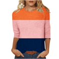 thumbnail image 1 of Pompotops T-shirt d'Été pour Femme, Mode, Ajusté, à Nouer, Col Rond, Manches Courtes, Liquidation, 1 of 5