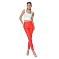 thumbnail image 4 of Pantalon Extensible en Cuir pour Femmes avec Poches, 4 of 8