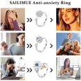 thumbnail image 3 of 6Pcs Fidget Anxiety Rings for Women Men Spinner Fidget Adjustable Rotatable Calming Worry Meditation Ring with Beads Set, 3 of 9