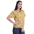 thumbnail image 3 of Moomaya Chemise à Manches Mi-Longues Imprimée pour Femmes, Col Boutonné, Haut Décontracté, 3 of 5