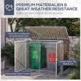 thumbnail image 4 of Outsunny Outdoor Steel Storage Shed Garbage Can Organizer Dark Grey, 4 of 10