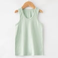 thumbnail image 2 of Birdeem Chemises pour Enfants Sans Manches T-Shirt Graphique Uni Col Rond Crop Top pour Filles et Garçons Débardeur Tee, 2 of 12