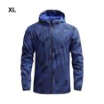 thumbnail image 3 of relayinert Wide Application Sports Jacket All Outdoor Activities Windproof Motorcycle Coat Jacket With Hood Blue XL, 3 of 6