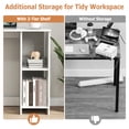 thumbnail image 4 of Patiojoy Computer Desk for Small Space 31.5" Home Office Desk with Shelves Space Saving Study Writing Desk, 4 of 7