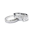 thumbnail image 4 of 3ct Diamond Engagement Wedding Ring Set 14K White Gold, 4 of 4