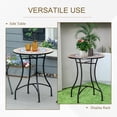 thumbnail image 4 of Outsunny Mosaic Table, Round Patio Table for Garden, Red, 4 of 9