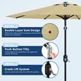 thumbnail image 2 of Bingirl 9Ft UV Resistant Patio Umbrella - 8 Sturdy Ribs, Table Umbrella with Easy Push - Button Tilt. Large Umbrella for Pool, Yard, and Garden. Beige, 2 of 3