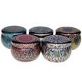 thumbnail image 3 of Coofit 5PCS Candle Tin Creative Vintage Multiuse Tinplate Candle Container Candy Case, 3 of 10