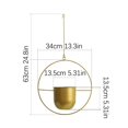 thumbnail image 3 of Flowerpots with Dish Ceramic, Metal Ceiling Hanging Flower Pot Hanging Basket Succulent Plant Hanging Flower Pot Decoration Flower Pot Hanging Flower Pot Wall Decoration Flower Pot, Flower Pots, 3 of 7