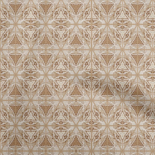 oneOone Georgette Viscose Brown Fabric African Craft Projects Decor Fabric Printed By The Yard 42 Inch Wide