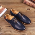 thumbnail image 3 of Mens Fashion Casual Solid Lace Up Leather Wedding Shoes Male Business Shoes, 3 of 8