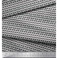 thumbnail image 2 of Soimoi Gray Japan Crepe Satin Fabric Stripe & Triangle Geometric Decor Fabric Printed Yard 42 Inch Wide, 2 of 5